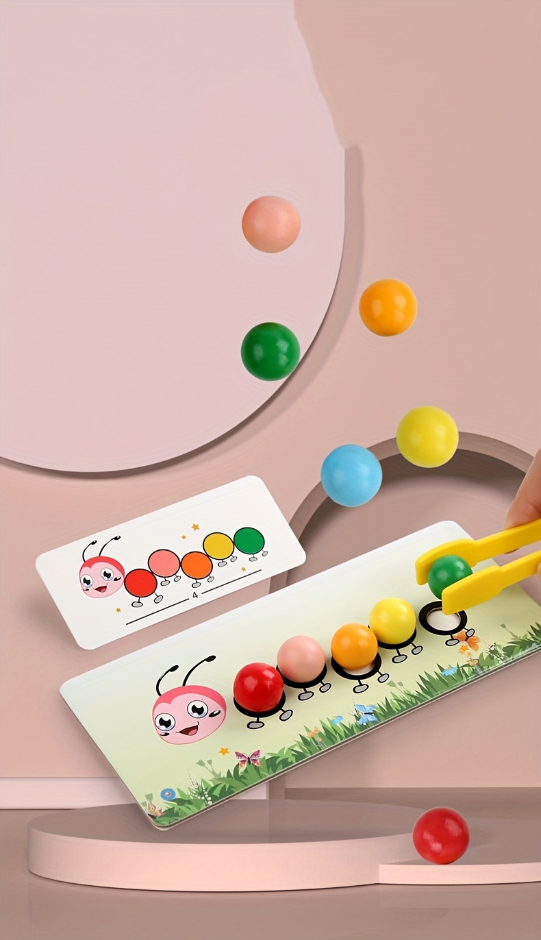 for CATERPILLAR Bead Maze Toy, Color Recognition Fine Motor Skills Focus Training for Boys and Girls - Christmas & Birthday Gift