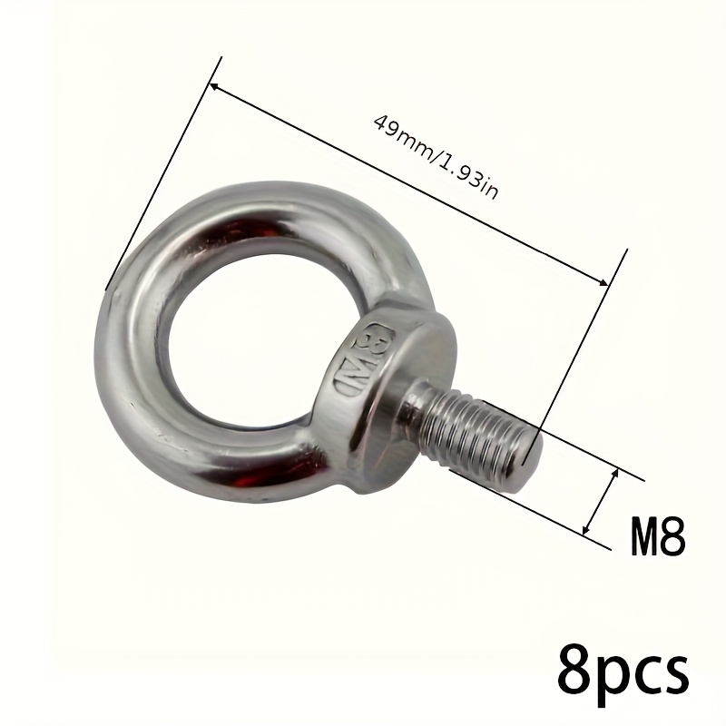 TEMU 5 pezzi/8 pezzi/10 pezzi di sollevamento in acciaio inossidabile di sollevamento in acciaio inossidabile Bullone di sollevamento di sollevamento
