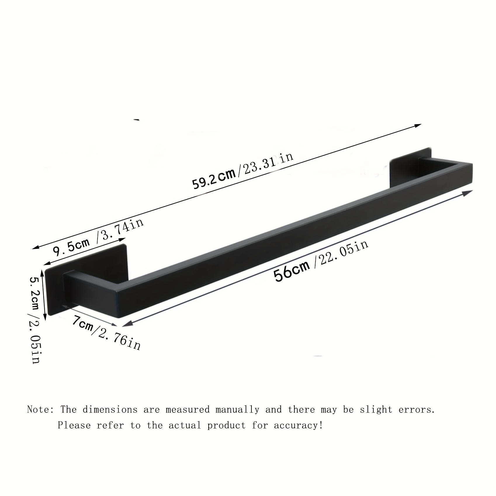 Image of The Bathroom Towel Bar Is Self-adhesive, Nail Free, And Does Not Drilling. The Towel Rack Is , And The Wall Mounted Towel Rack Of High-quality Stainless Steel And To The Kitchen And Bathroom