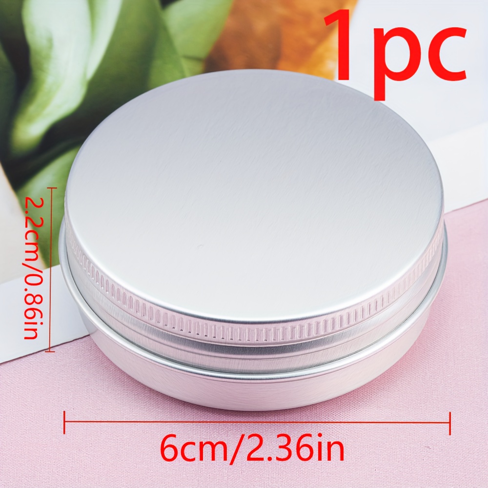 1pc Round Aluminum Box Threaded Swivel Lid Carrying Case For Jewelry Storage Dispenser Case Tool Case