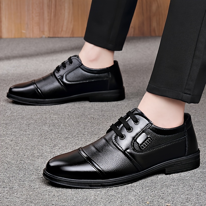 Alternative view of Zapatos cómodos de negocios casuales, zapatos de hombre con cordones de caña baja, mocasines premium elegantes…