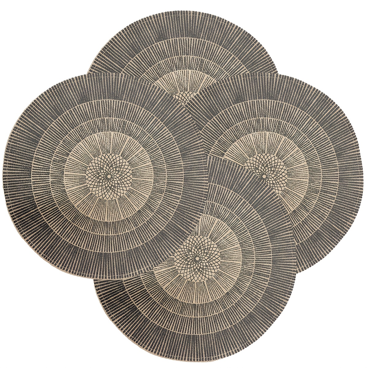 Image of 4pcs/6pcs Round Placemats Placemats Suitable For Kitchen Dining Table Holiday Party