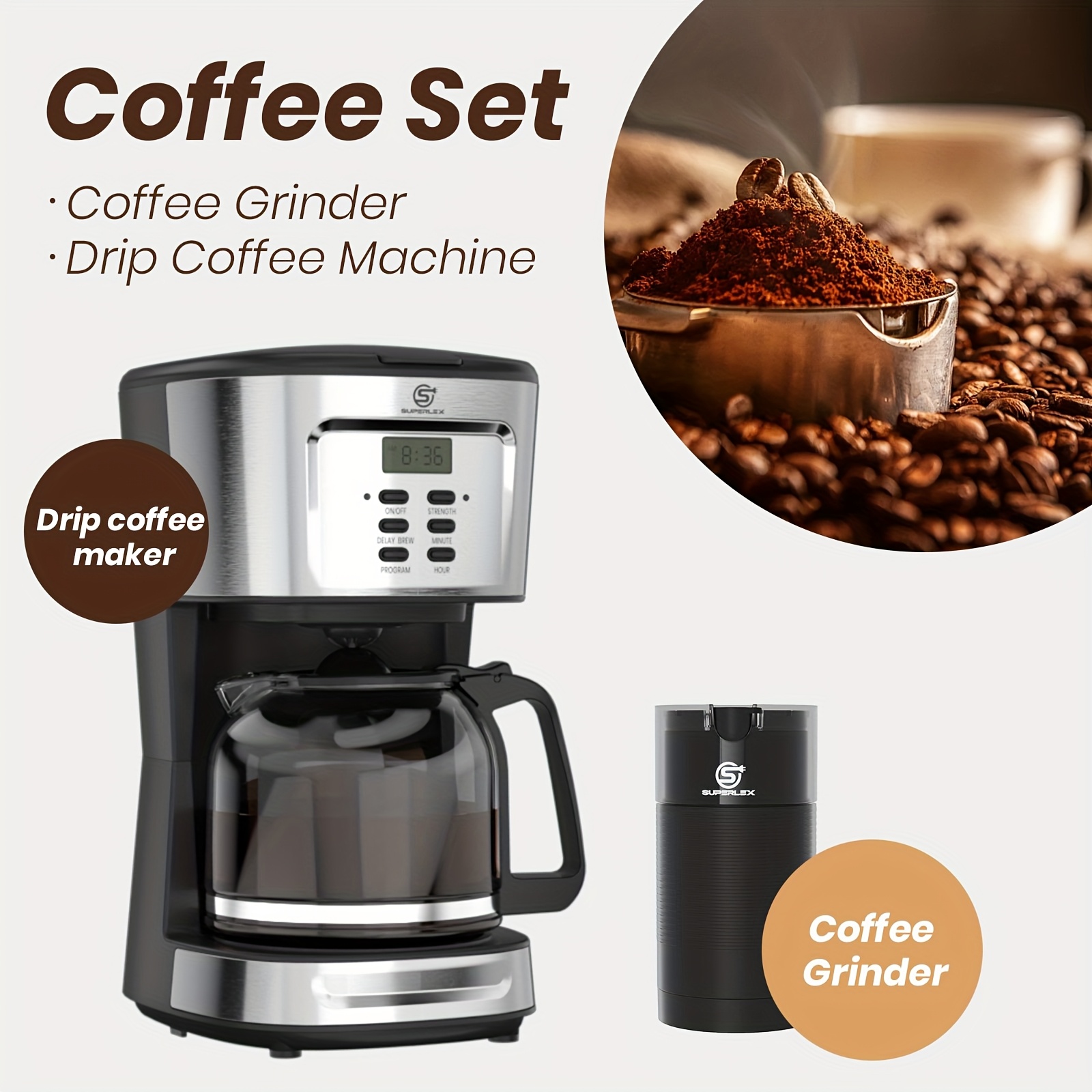 SUPERLEX Filterkoffiemachine 1,5 liter, 12 kopjes, 900 watt