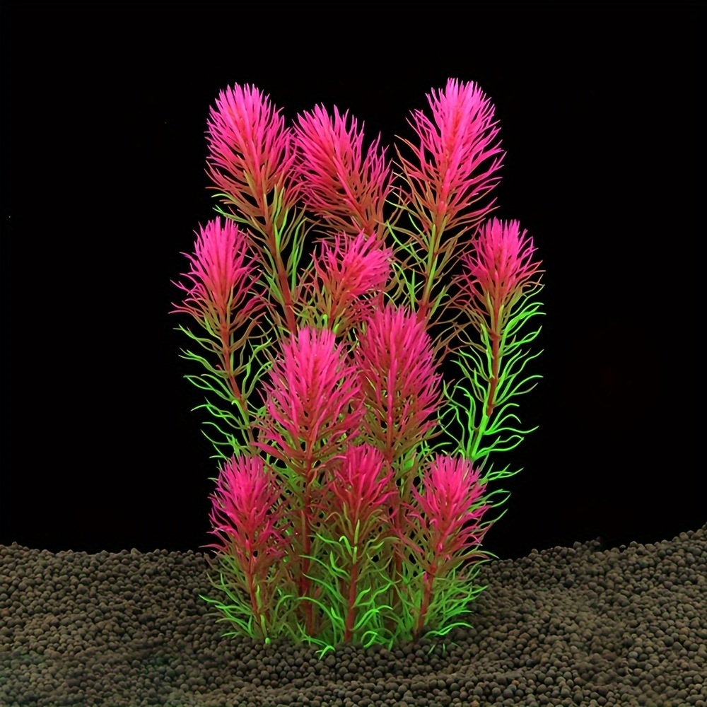 Image of Aquarium Simulation Plant Set, Pvc Fish Decoration, Realistic Aquatic Plants Handmade Landscape, Used For Aquarium Garden