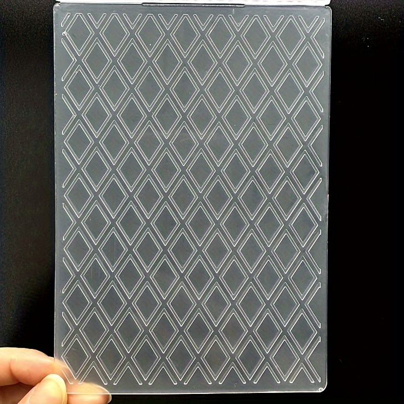 

Diy , Diamond-pattern Embossing Folder For Diy & Scrapbooking - 3d Texture Plastic , Compatible Popular Machines