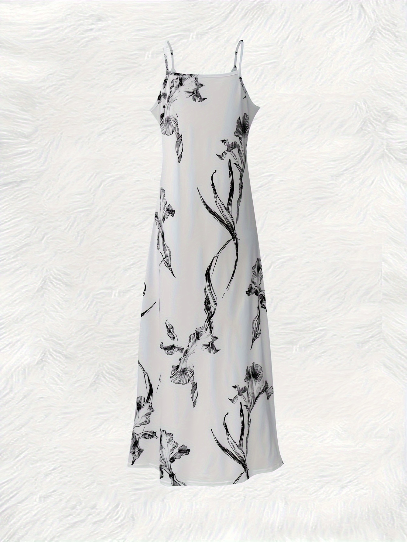 style black white floral print - Temu