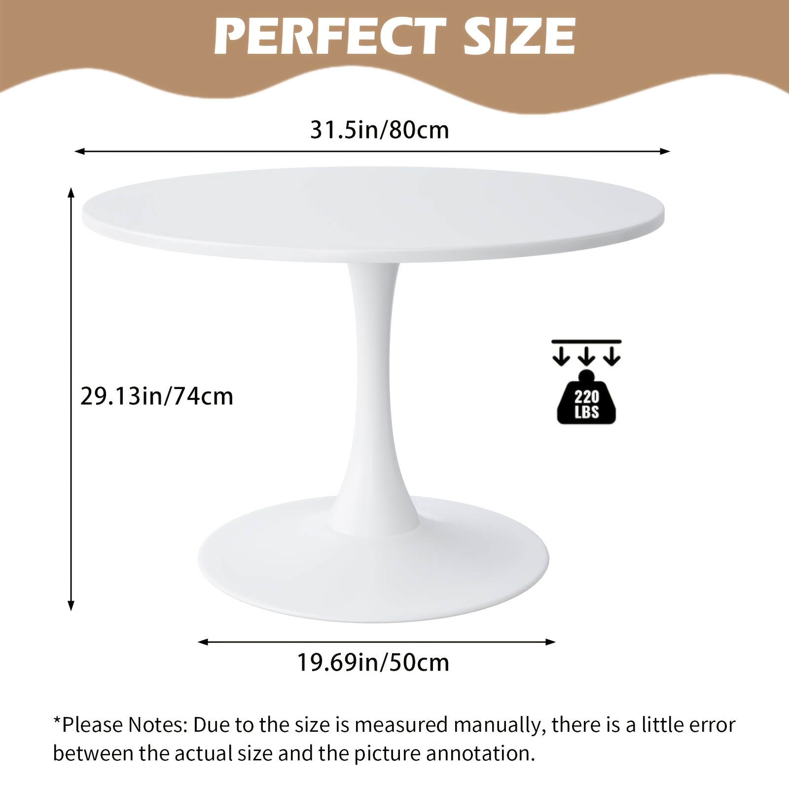 Contemporary Table With A Table, Featuring A Medium Density Fiberboard Surface. It Has A Golden Column Base With A Marble-like End, Ideal For Use In Restaurants, Living Areas, Cafes
