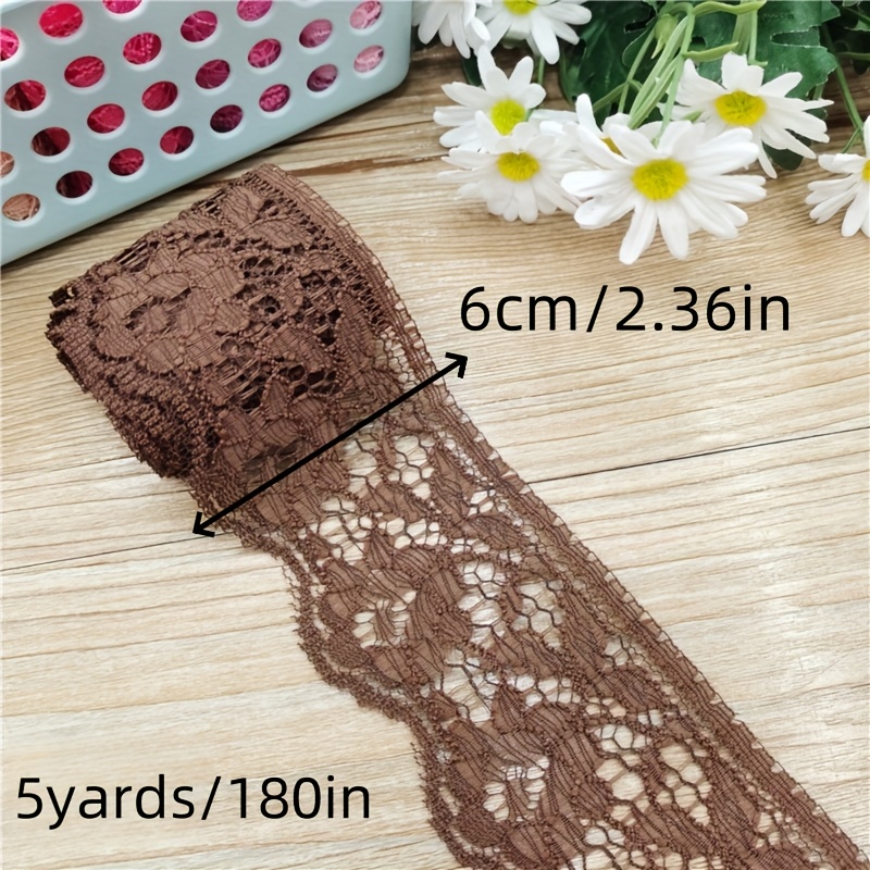 TEMU 5/10yards Non-elastic Hollow Flower Shape Lace Home Textile Clothing Skirt Collar Curtain Sewing Accessories Skirt Hem Lace Is Suitable For Diy