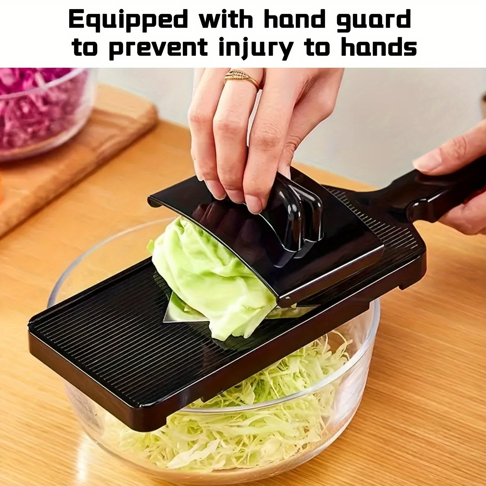 

1pc Multifunctional Manual Vegetable And Grater - Suitable For Cabbage, Potatoes And Salad, Plastic Kitchen Gadget, Used For Block Cheese , Kitchen Supplies