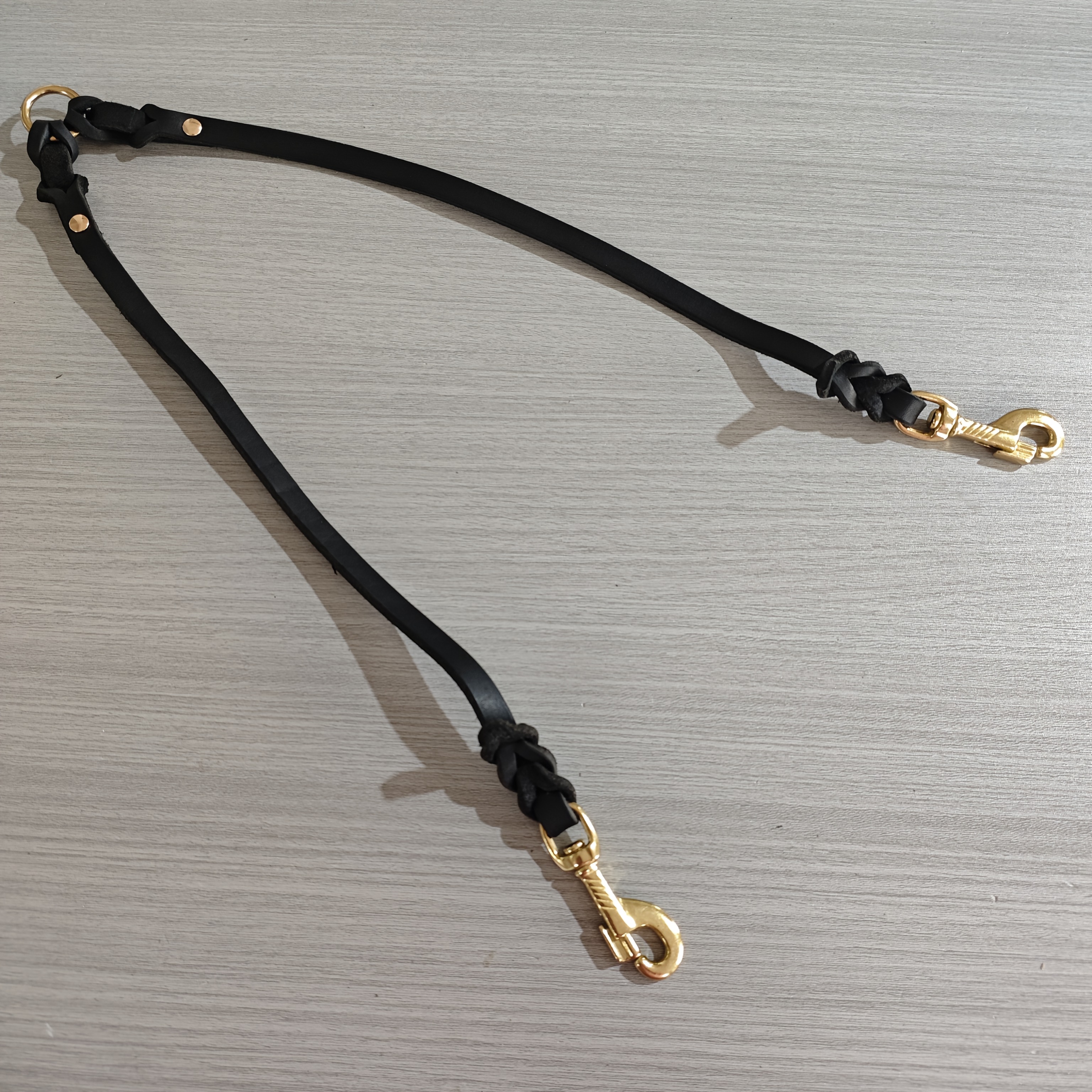 Double Dog Leash Leather, Tangle-Free, Soft & Comfortable