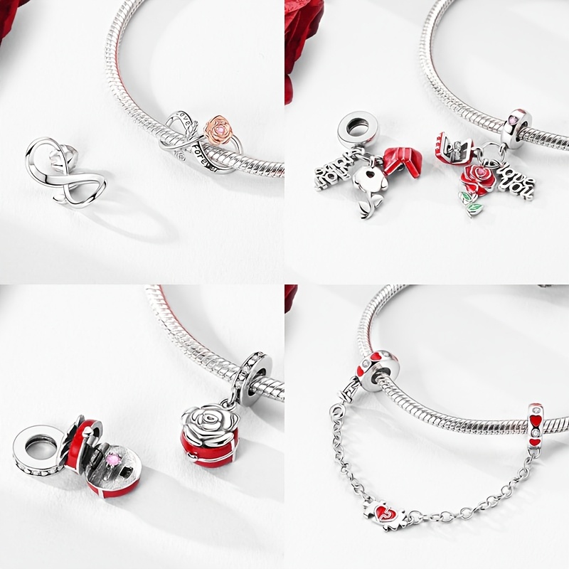 Valentine's Day Rose Love Hand In Hand Charm