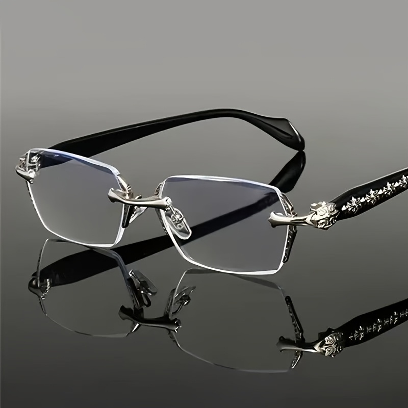 Rimless Glasses That In -retro Trim, Classic Unisex Computer Glasses, Sturdy , Unisex Glasses