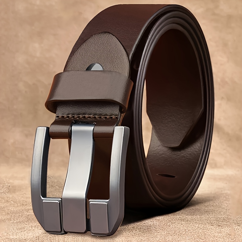 Vintage Men's Belt with Stylish Pin Buckle, Versatile Design