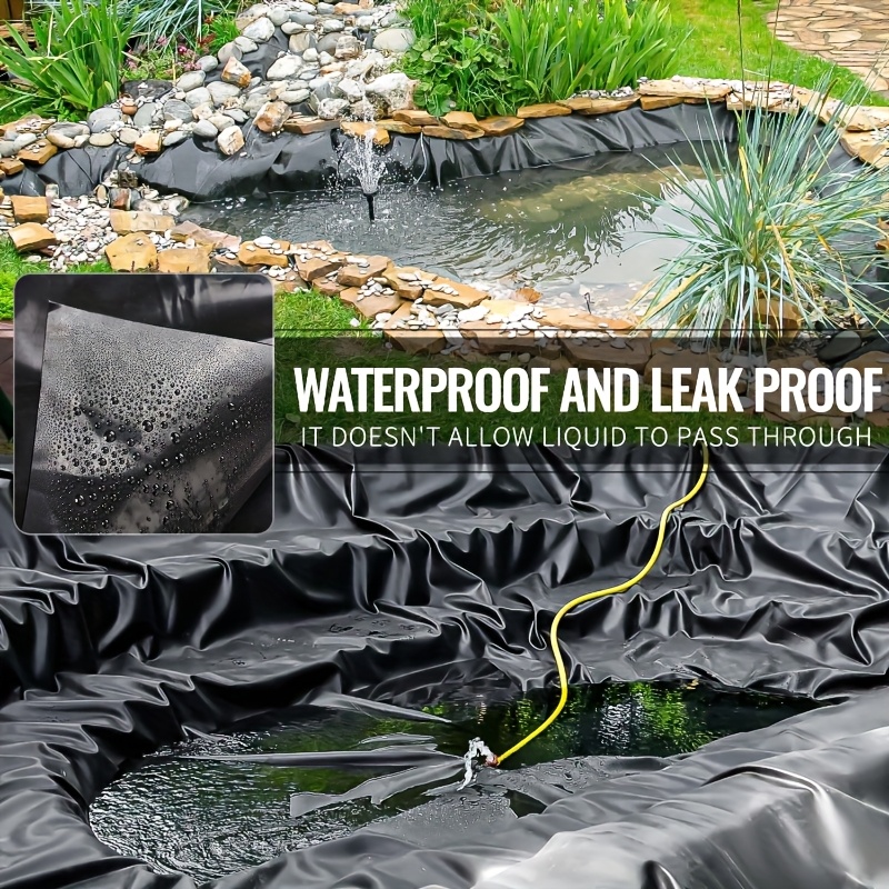 5 Sizes, 500-1200cm, Fish Pond Membrane. High Toughness, Durable and Anti-aging. Suitable for Geomembrane, Courtyard Pool Anti-seepage Membrane. Used for Slope Protection, Reservoir, Dams, Shrimp and Fishery Aquaculture