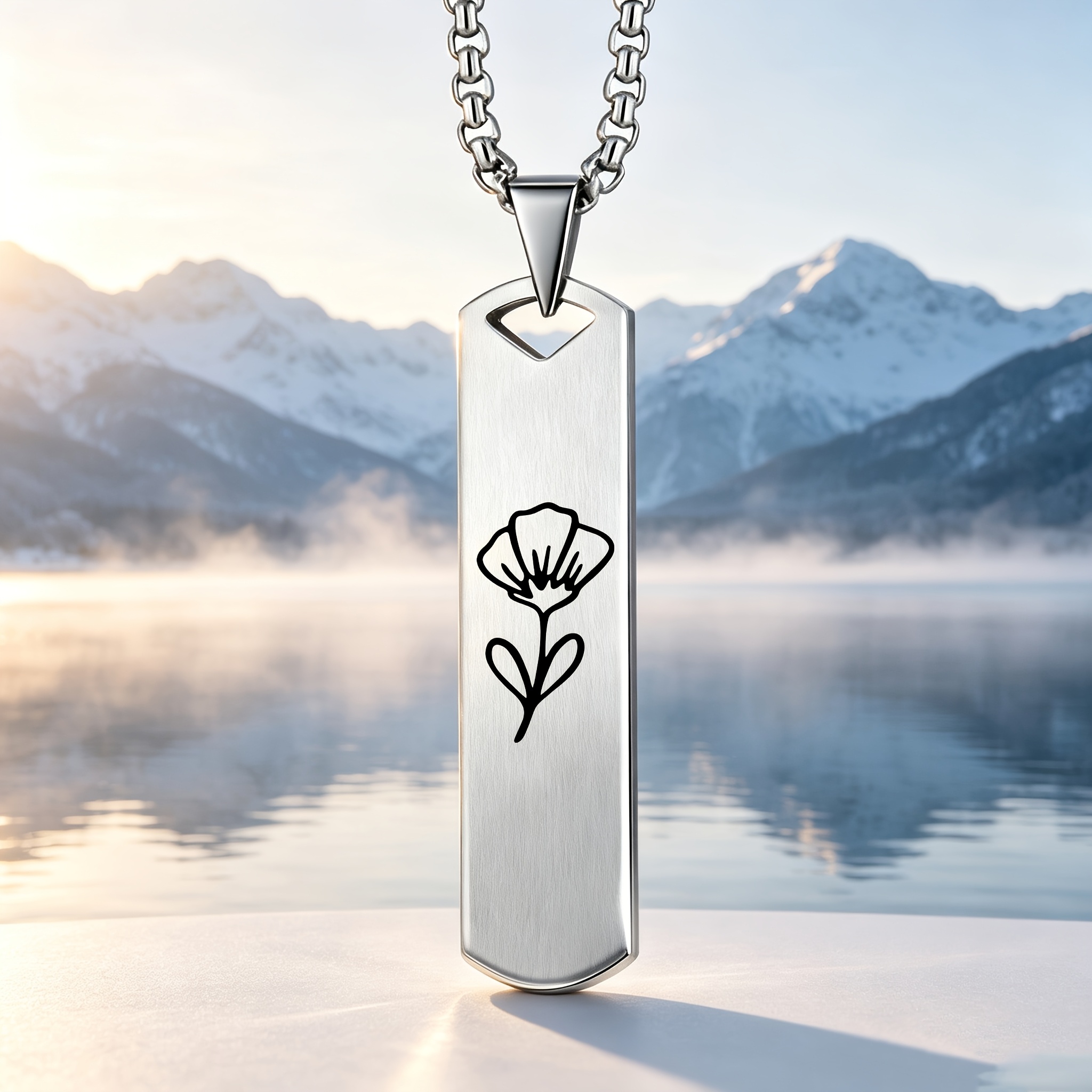 Hobby Floral Pattern Pendant Necklace, Nature's Spirit