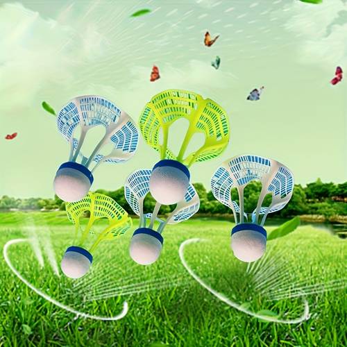 8pcs random colors windproof badminton nylon material wind resistant and durable suitable for outdoor badminton practice and sports