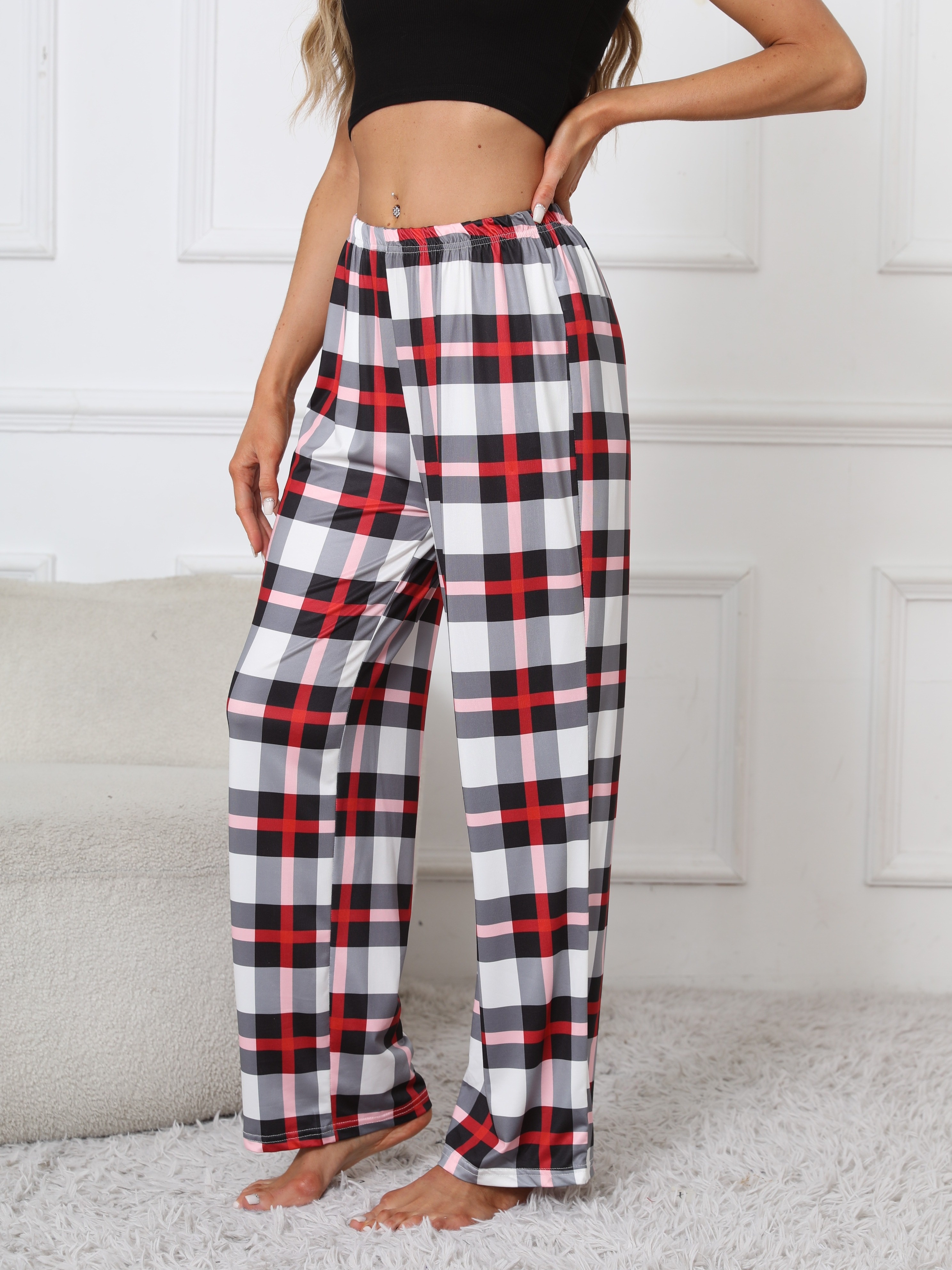 HDE Womens Pajama Pants Wide Leg Sleepwear Casual Loose Lounge