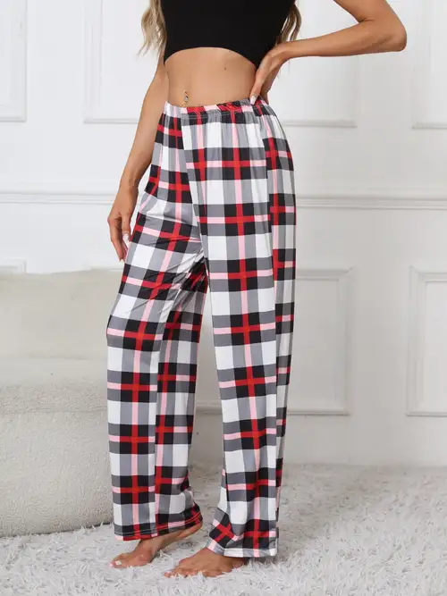 Plaid Pajama Pants - Temu