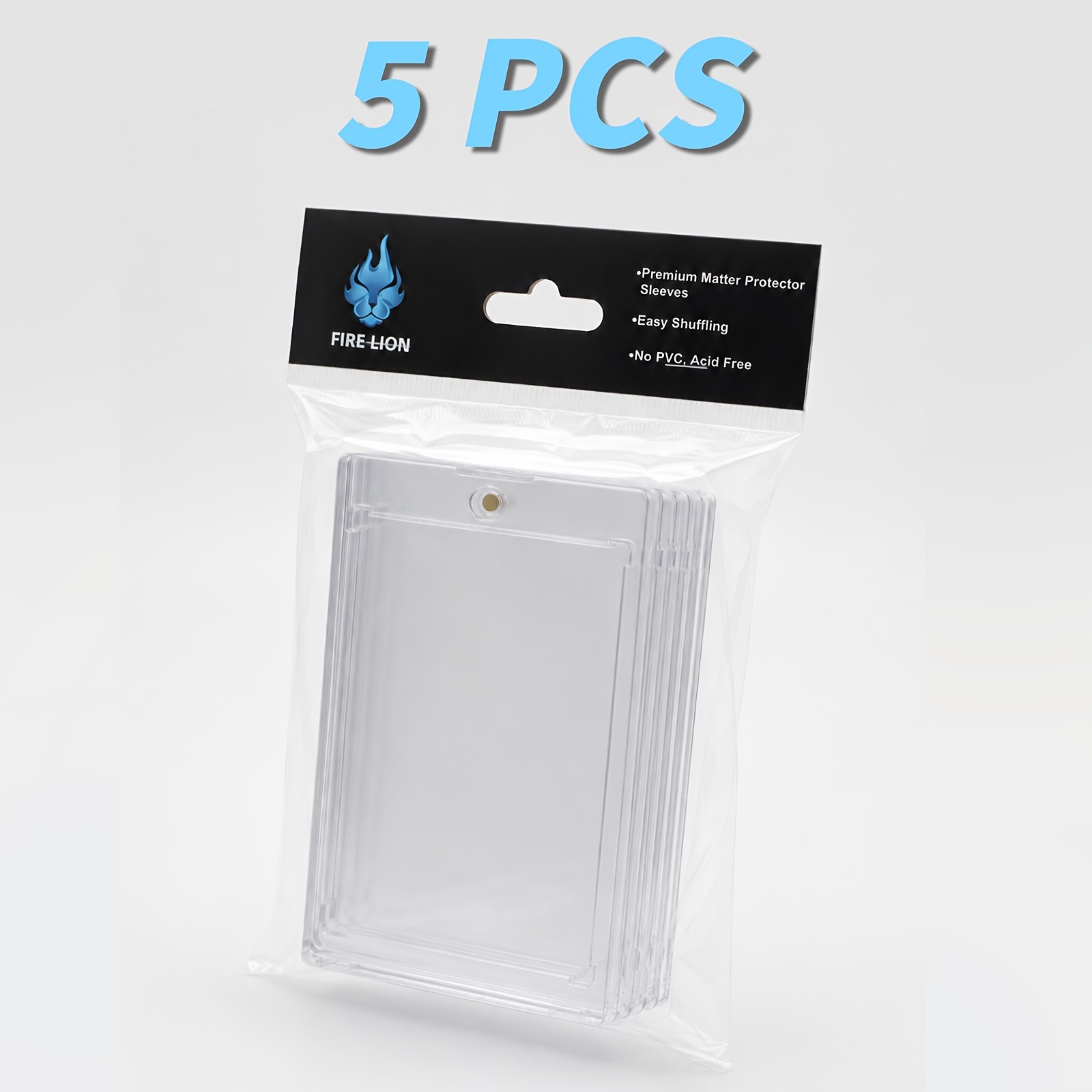 TEMU 5 Pezzi Confezione 35Pt. Porta Carte Magnetici per Carte con Bustina