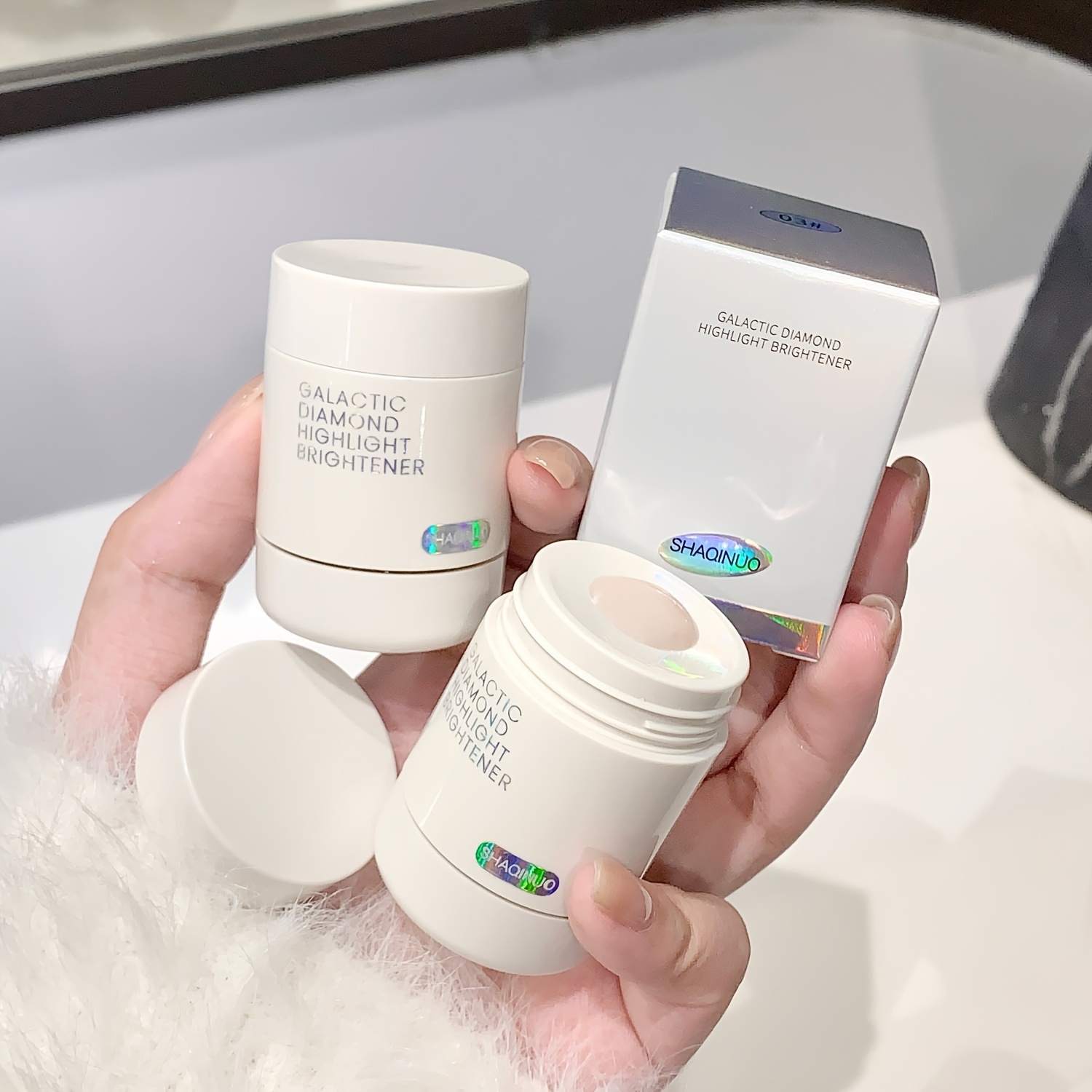 galaxy   highlighter liquid long lasting waterproof gloss enhancer lightweight for face cheek clavicle suitable for   stage makeup perfect gift for valentines halloween christmas   tones medium coverage cream form details 6