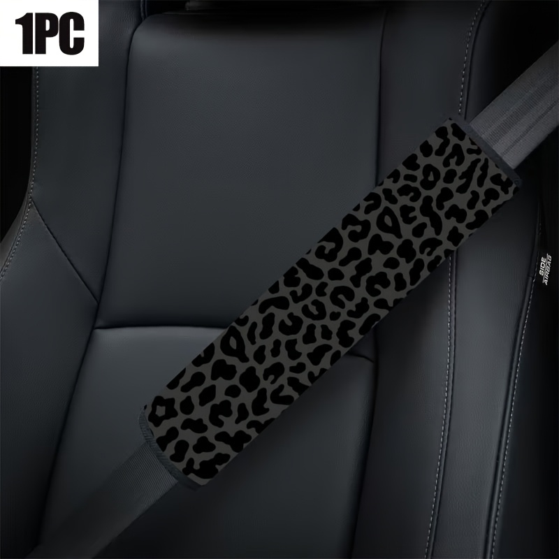 Image of 1pc/2-pack, Print Pattern Car Seat Belt Shoulder Pad - Soft, Pressure-, Suitable For Cars, Suvs, Trucks - Durable Polyester Fiber, Easy To Clean, Unisex , Vehicle Safety Gear | Fashion Seat Accessory