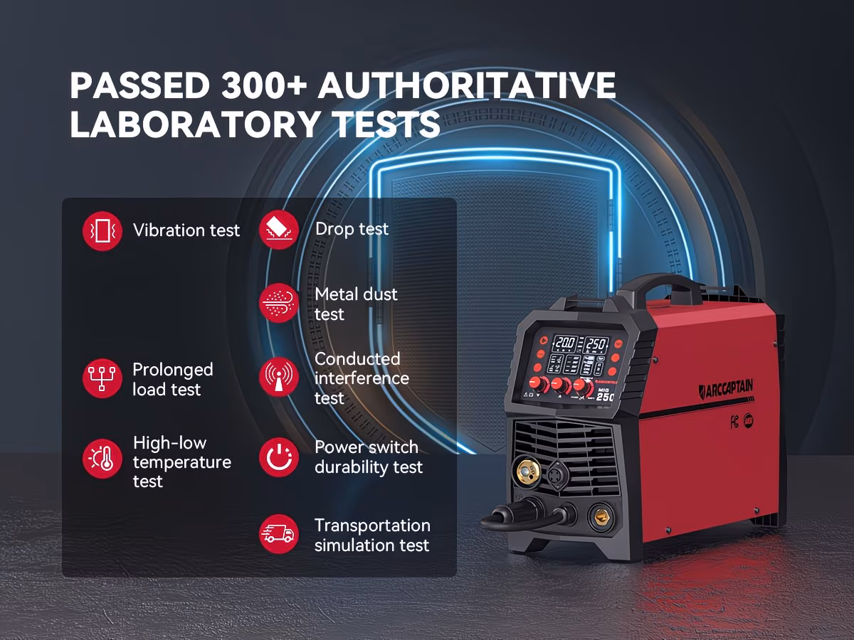 250a mig welder 110v 220 mig gasless flux core mig stick lift tig spool gun spot 6 in 1 aluminum welding machine professional welder large led display with lift tig gun spool gun sold separately without battery Product details 12