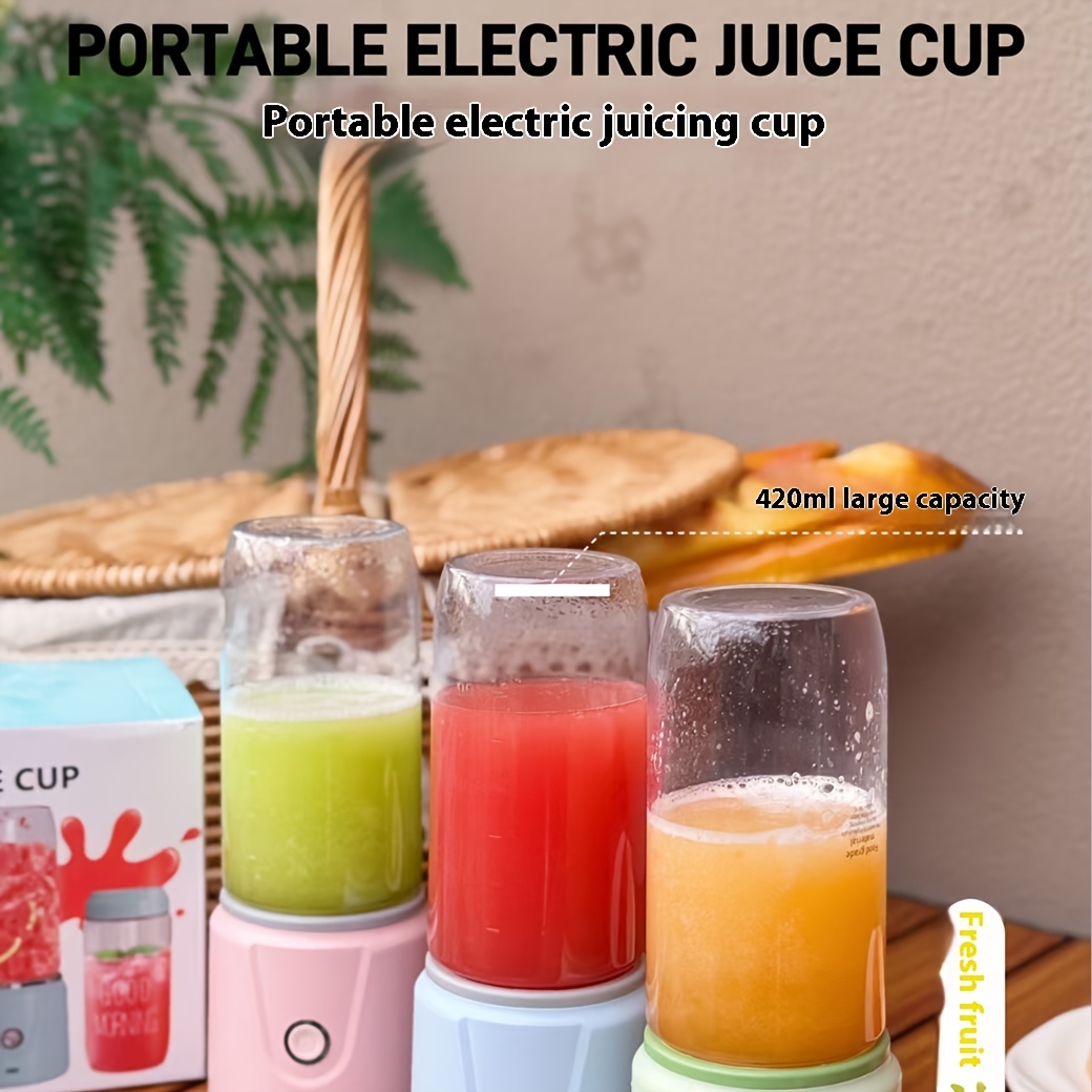 

1pc Portable Multifunctional Dual Cup Juicer, Rechargeable Portable Small Juicer, Fresh Cup With Usb Charging, Easy To Clean, Travel Enjoy , Kitchen Supplies, Kitchen Accessories, Home Kitchen Use