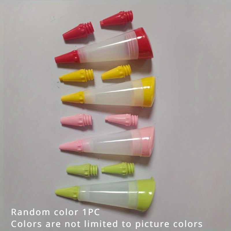 Random Color Silicone Piping Pen Kit, Reusable Piping Gun With Nozzles For Home Baking And Cake Decorating