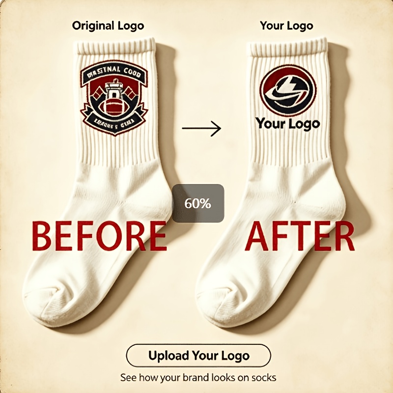 TEMU [customizable] Custom Print Mid- Athletic Socks, Unisex Team Club Group Custom Long Socks; Group Socks, , Custom Socks, Print Socks, American