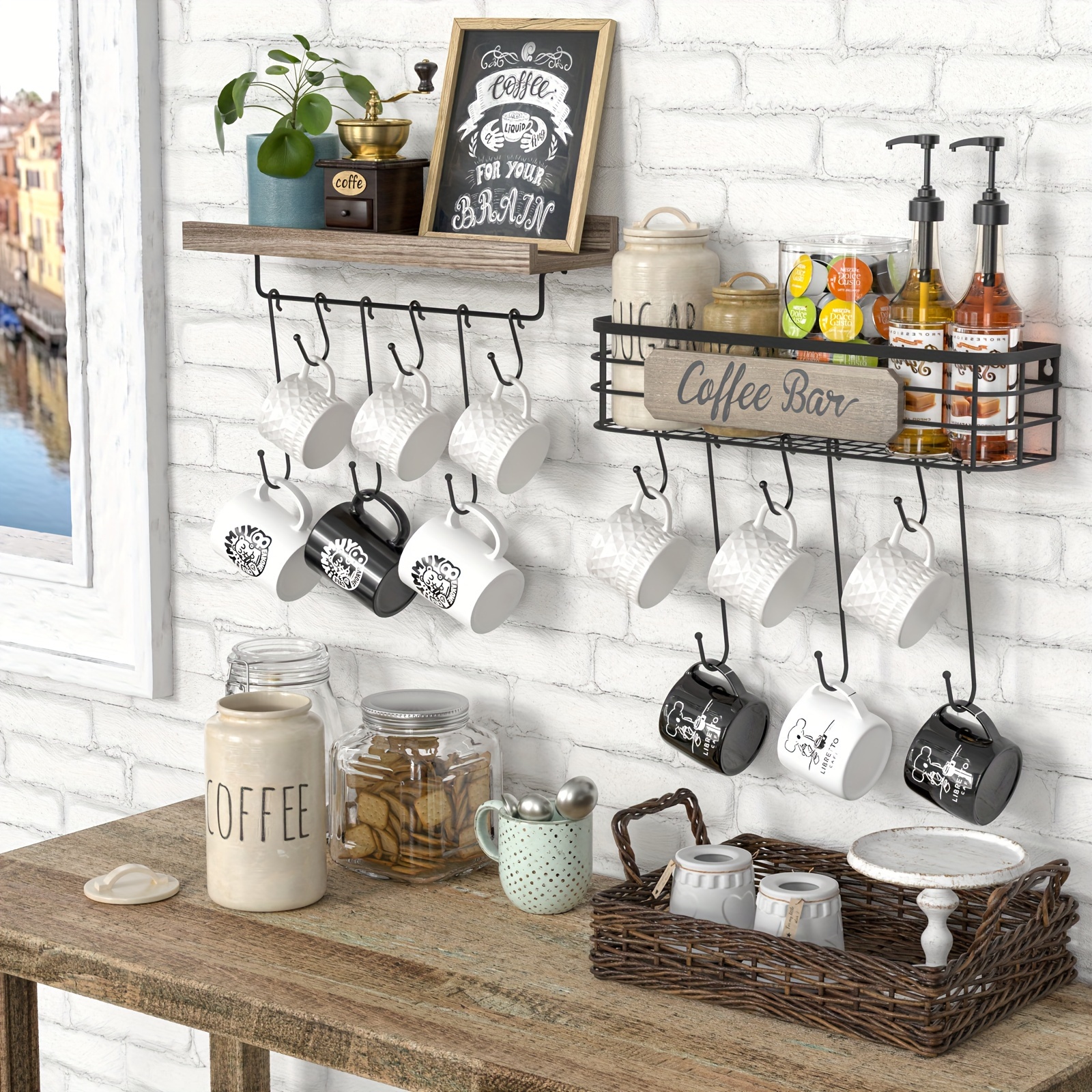 2pcs mug hooks wall mounted coffee cup storage Temu