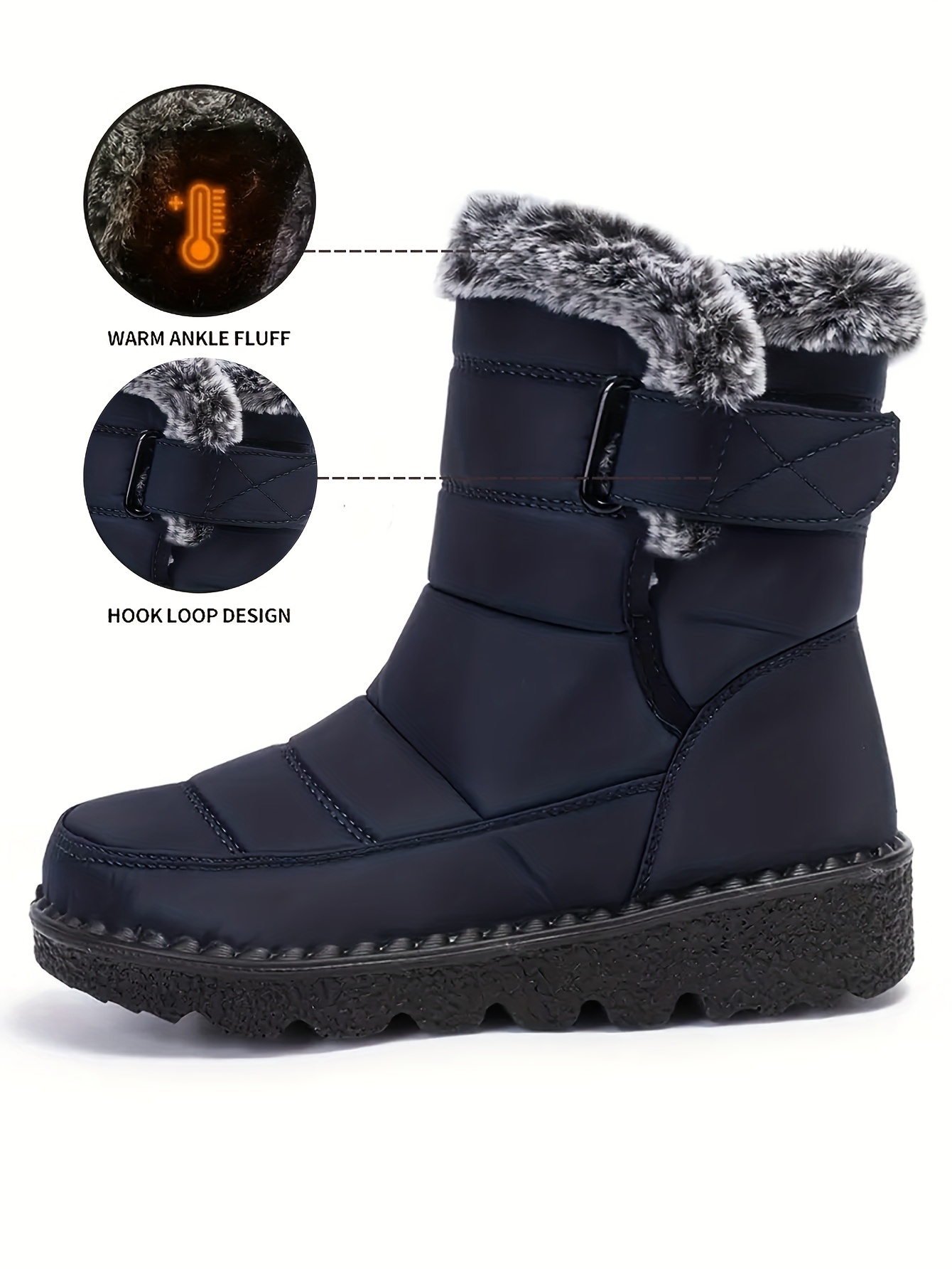 Womens Faux Fur Liner Snow Boots