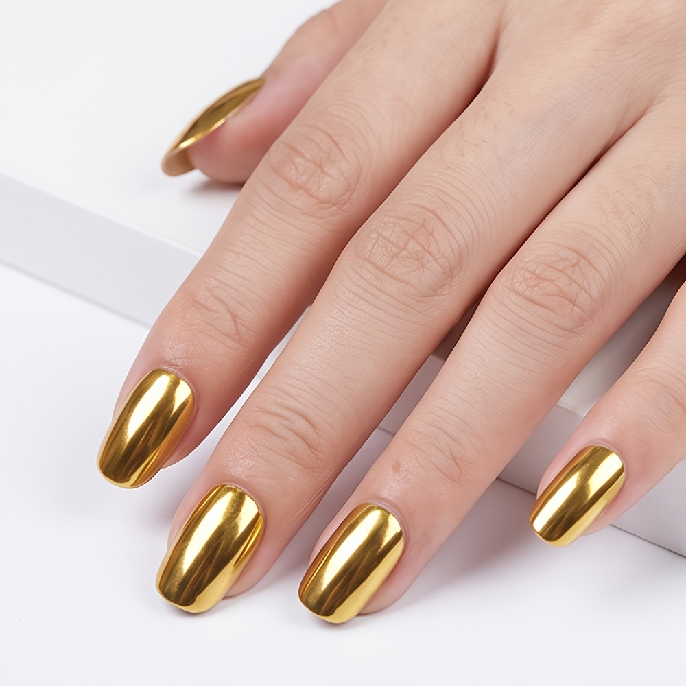 Tinovo Uno Golden Metallic Nail Polish, Quick-Drying Formula