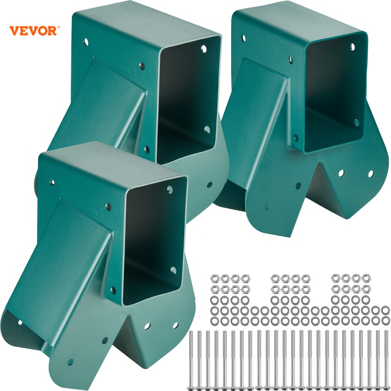 

Vevor A-frame Middle Swing Set Brackets, Heavy Duty Carbon Steel Swing Set Hardware With Mounting Hardware, Diy Swing Set Bracket Swing Set Kit For 4x4 Legs & 4x6 Beam, Green (3 Pcs)