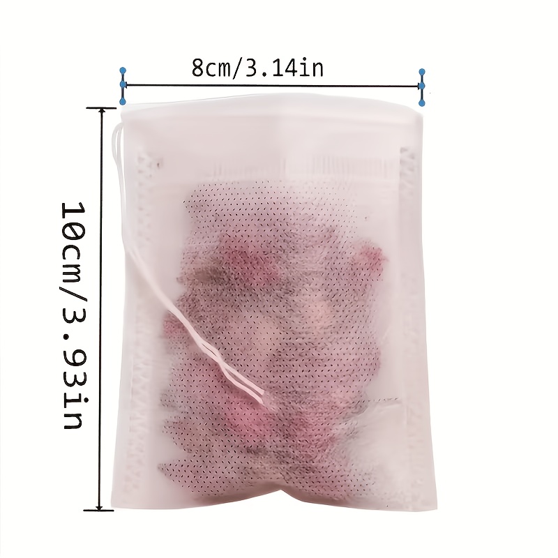 101pcs Of Food-safe Disposable Tea Bags Featuring String And Heat Seal - Non-woven Fabric Spice Filters Designed For Tea Infusers - Easy And Clean Brewing Experience