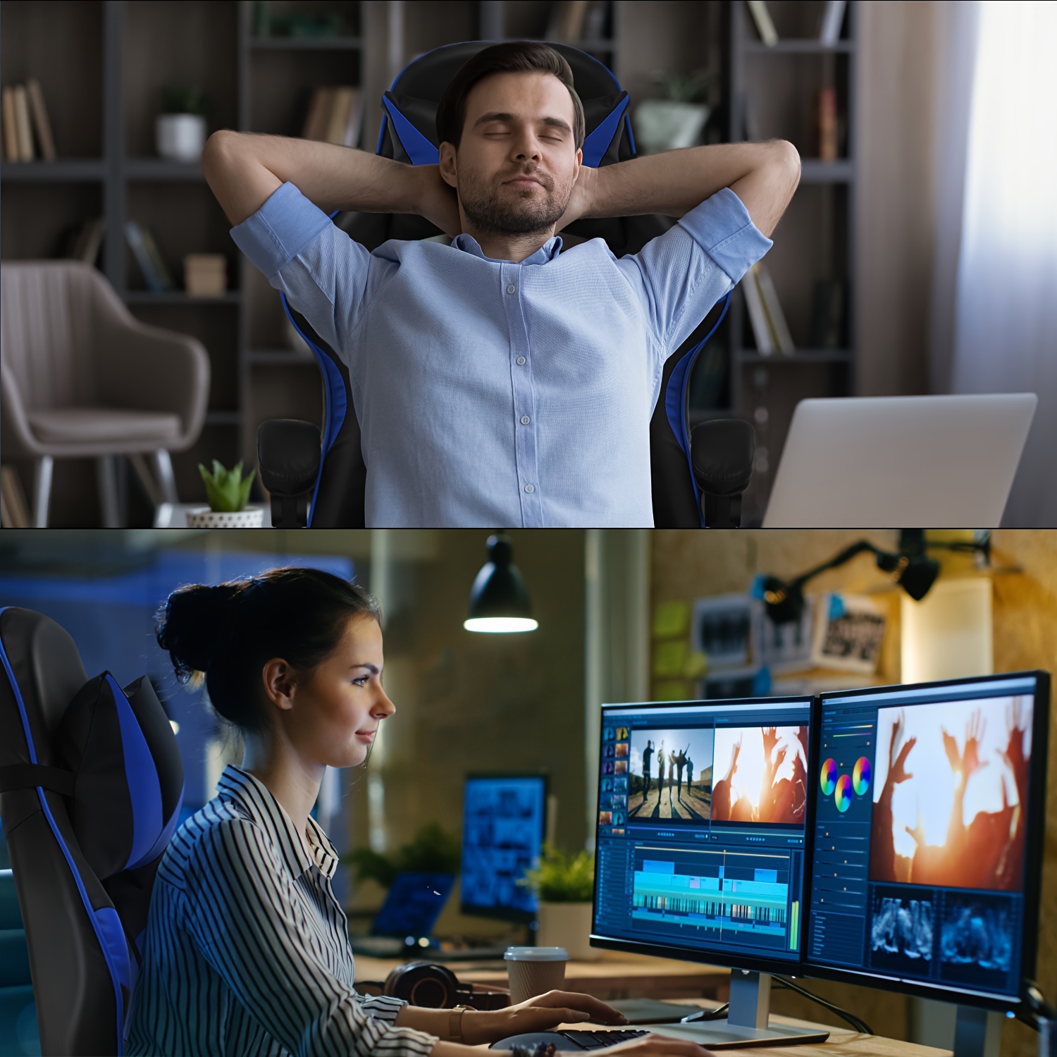 Ergonomische bureaustoel ontworpen voor gaming