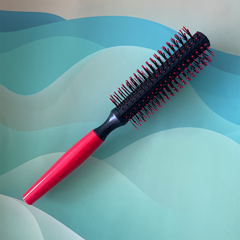 TEMU Roll Comb Plastic Roll Comb Blowing Comb Spiral Plastic Round Brush Curly Hair Comb Hair Massager Hair Salon Hairdresser Professional Comb