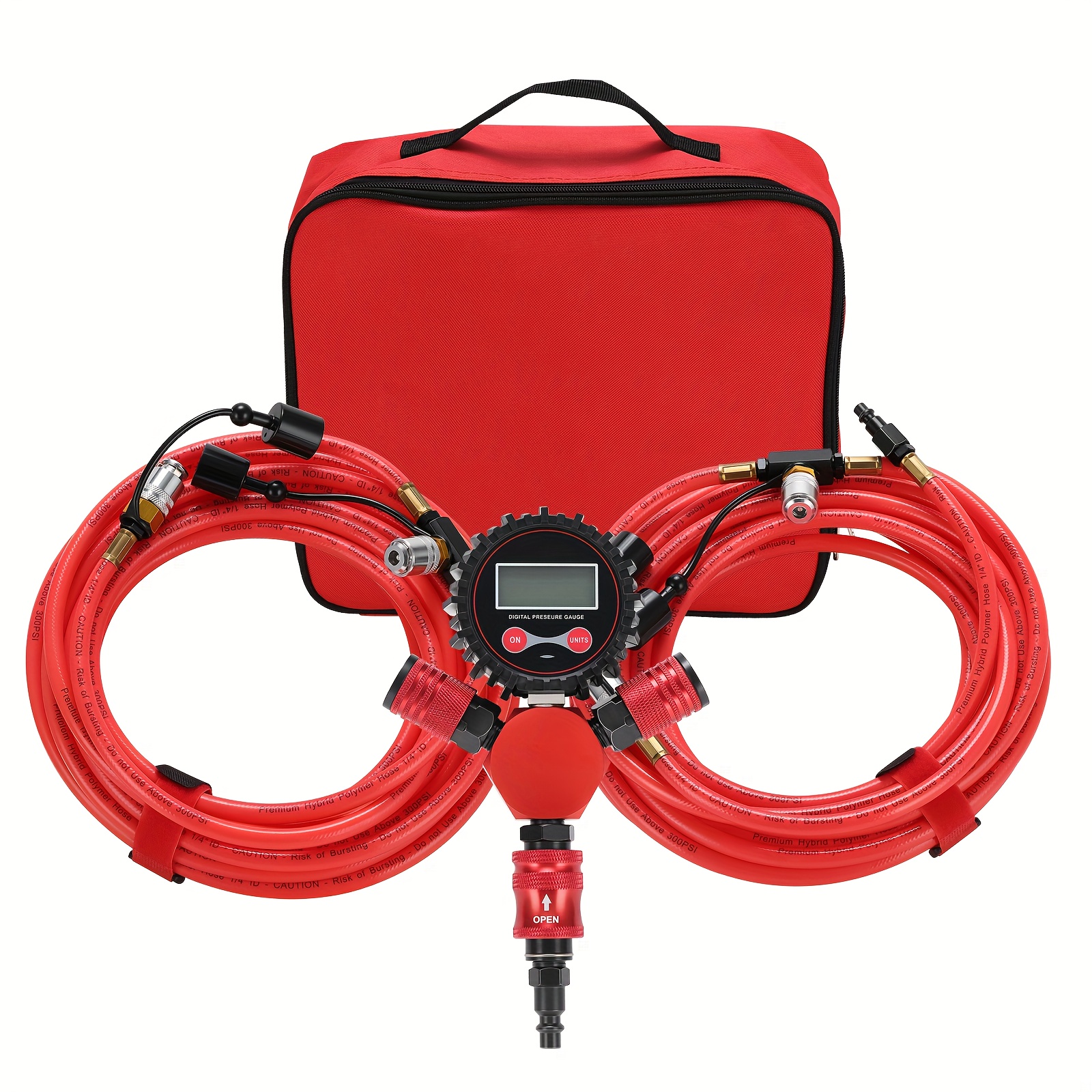 TEMU Heavy Duty 4 Tire Inflation Deflation System, Air , Digital Tire Pressure Gauge, Digital Tire Pressure Monitoring, For Truck/suv/atv Tire