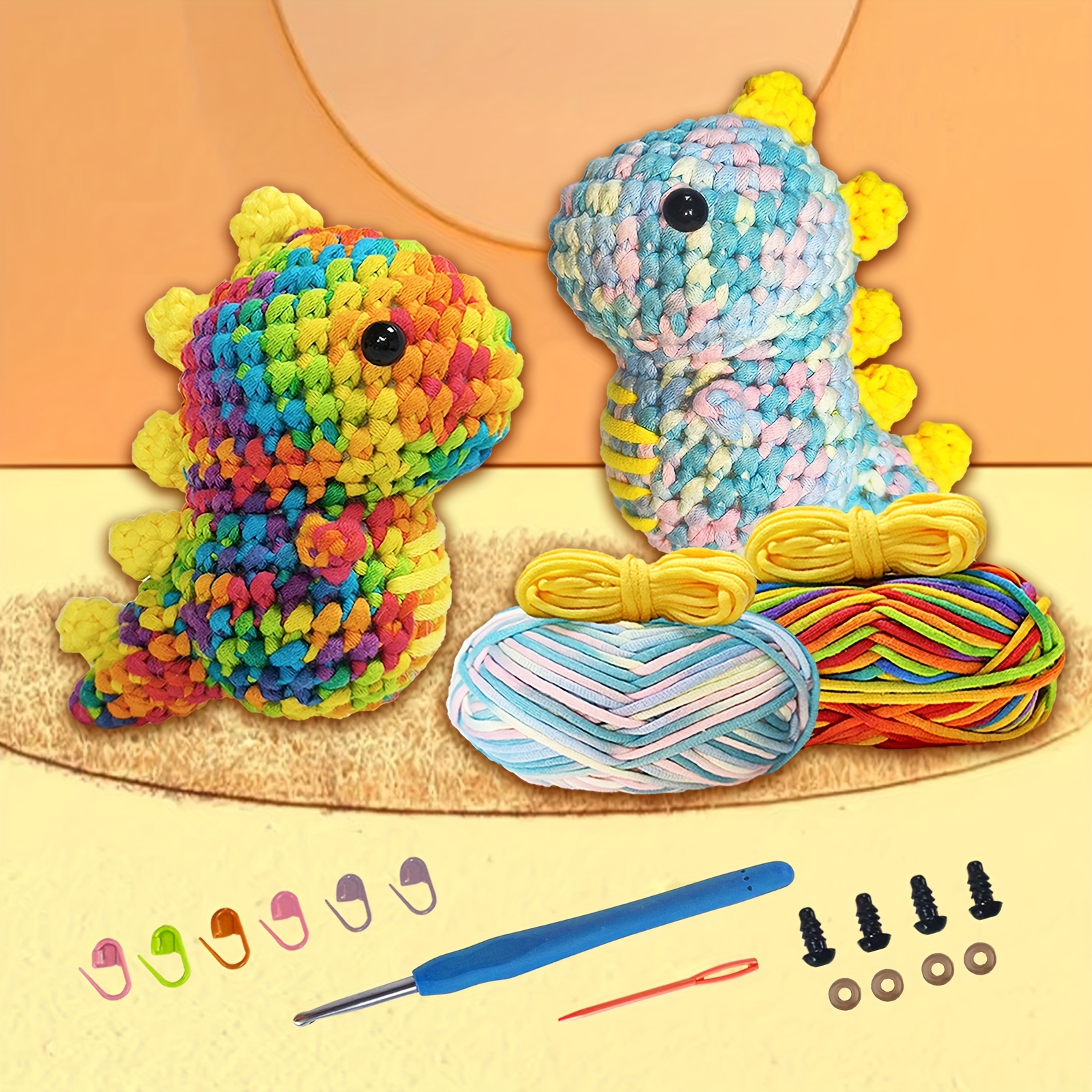 Quesisha Kit Crochet Principiantes Hilo Fácil Fácil Kit - Temu Chile