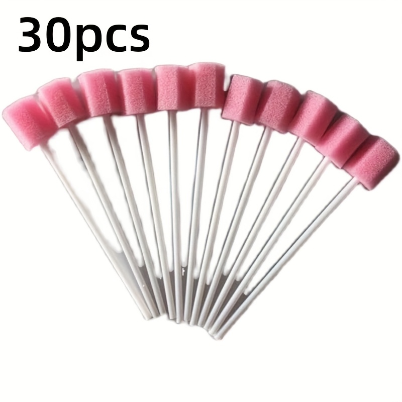 30 Disposable Sponge Swabs, For Oral Care, Multi-functional Cleaning Tools, Professional Prevention