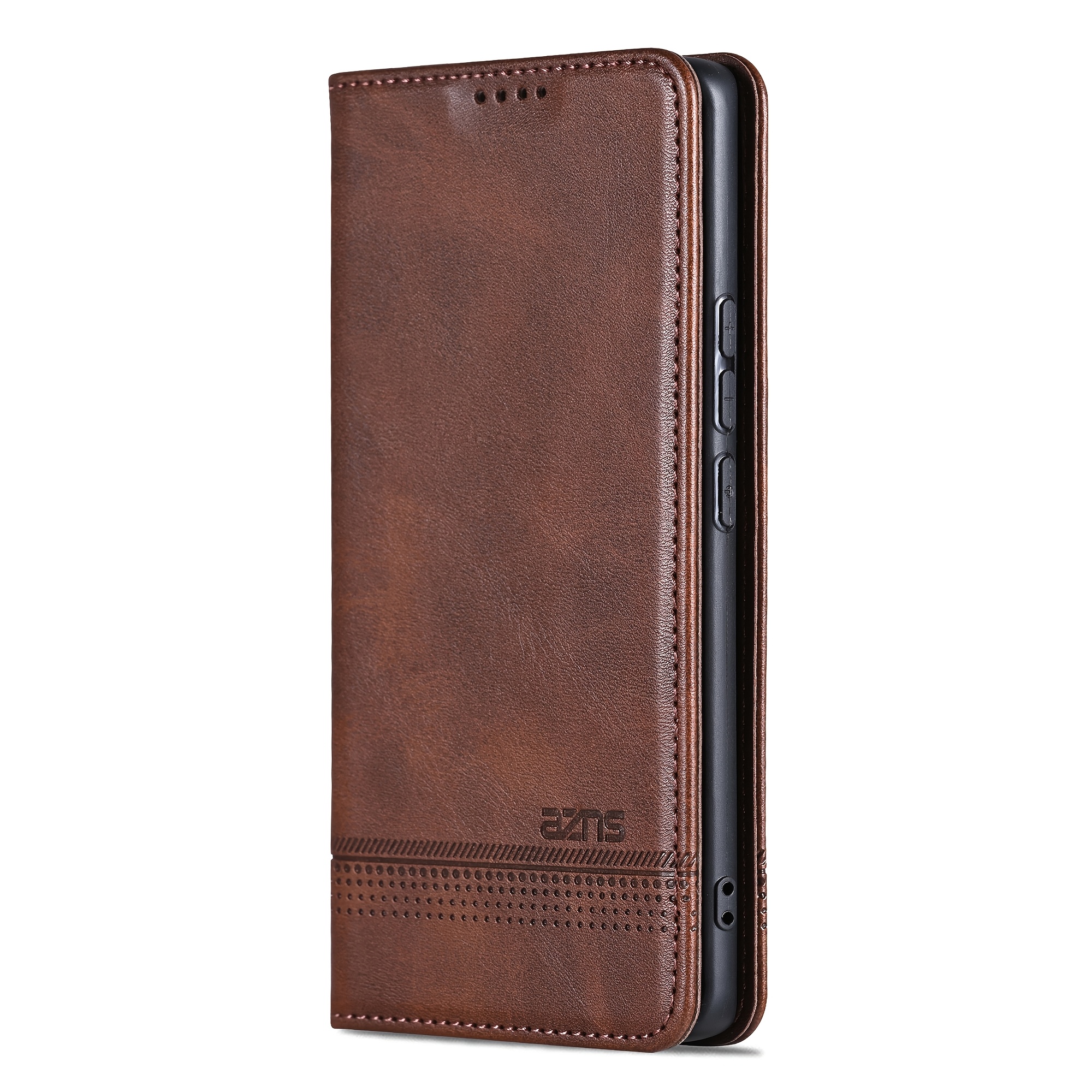 TEMU Phone Case: For Xiaomi 15ultra/15pro/15 Faux Leather Mobile Phone Case Built-in Magnetic Three-layer Card Bag Foldable All-inclusive Drop