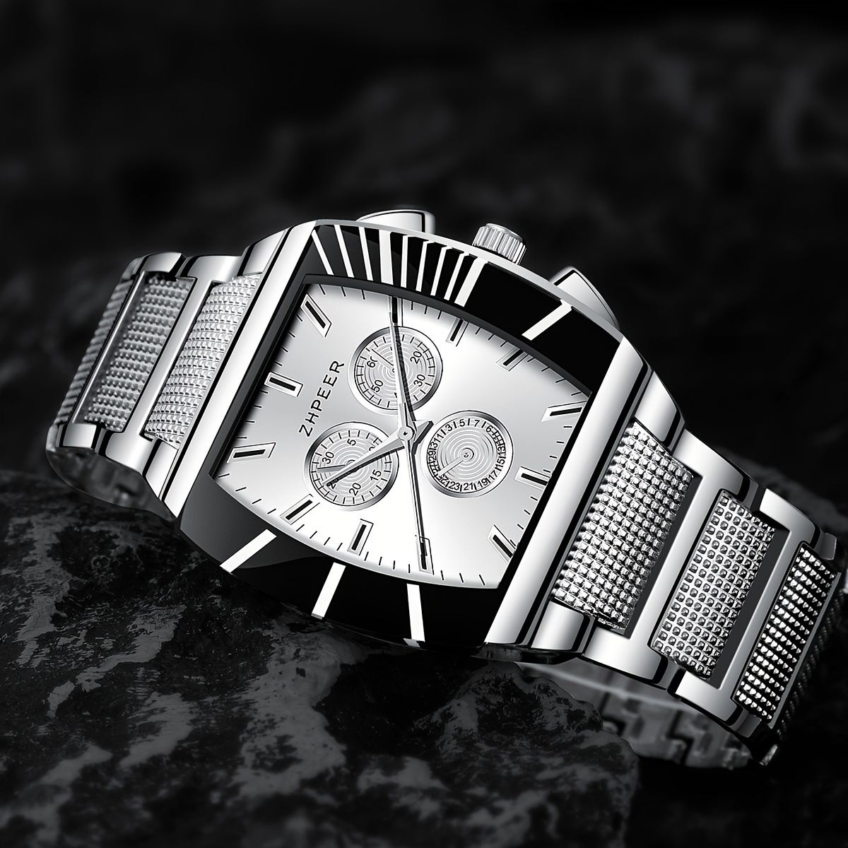 3pcs Luxurious Men's Business Watch Set with Necklace