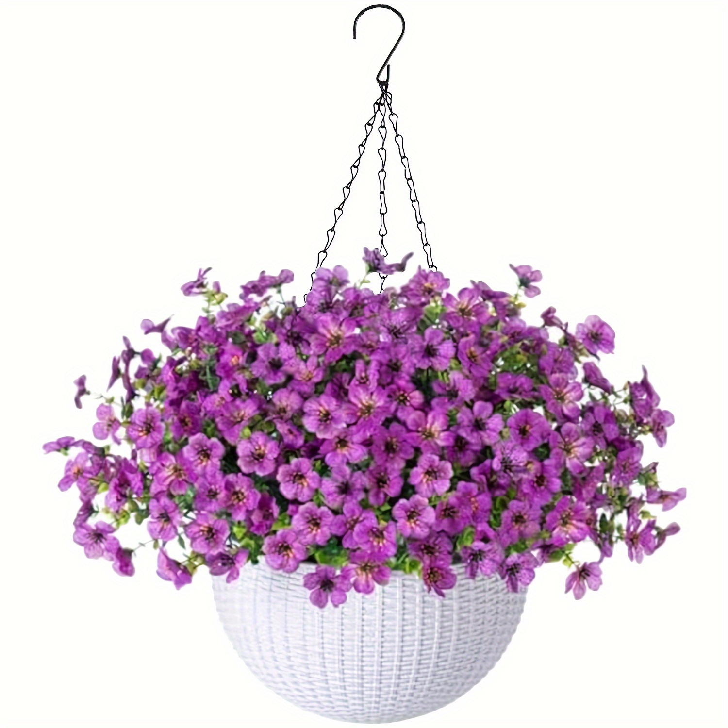 Fiori artificiali da appendere, pianta da appendere con fiori finti,Fiori artificiali da esterno per matrimonio | Decorazione da parete creativa con cespugli di fiori di viole finte per la casa, il ba