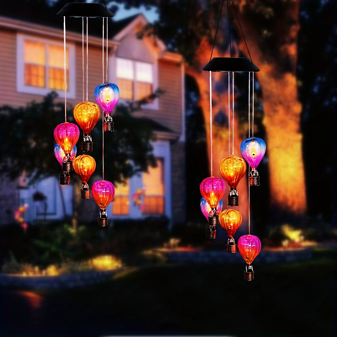 

Solar-powered, Vibrant Balloon Wind Chime - Outdoor Garden Decoration