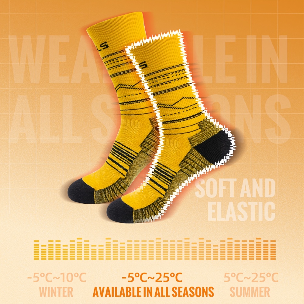 a set of   merino wool athletic socks designed to   and breathable for year round use featuring a full terry   for shock absorption making them ideal for outdoor activities like cycling running basketball and football Product details 5