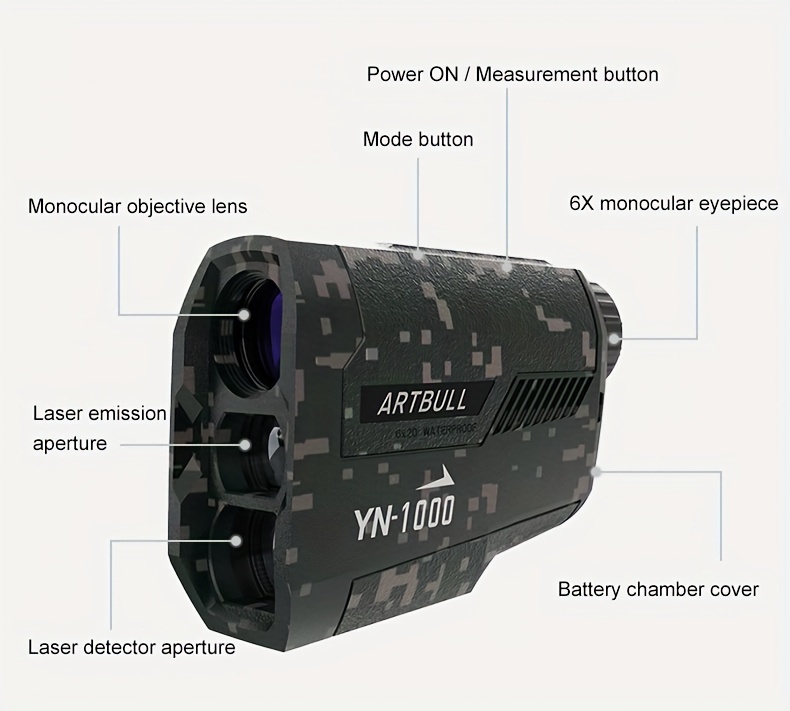 artbull golf laser rangefinder with slope compensation and flagpole locking 1000m details 11