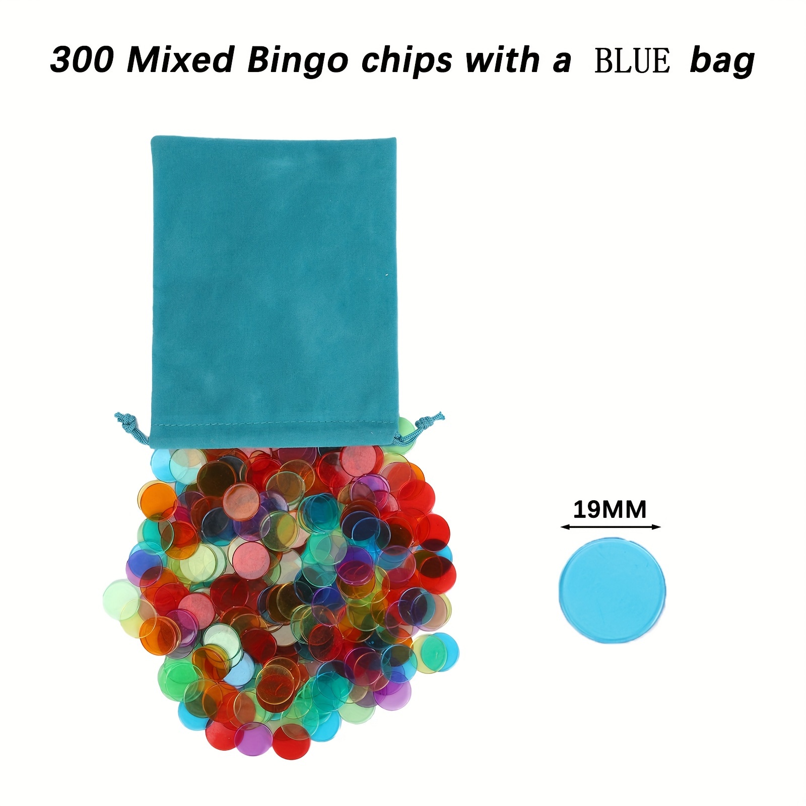 300/500pcs Velvet Bag Translucent Small Plastic Round Piece