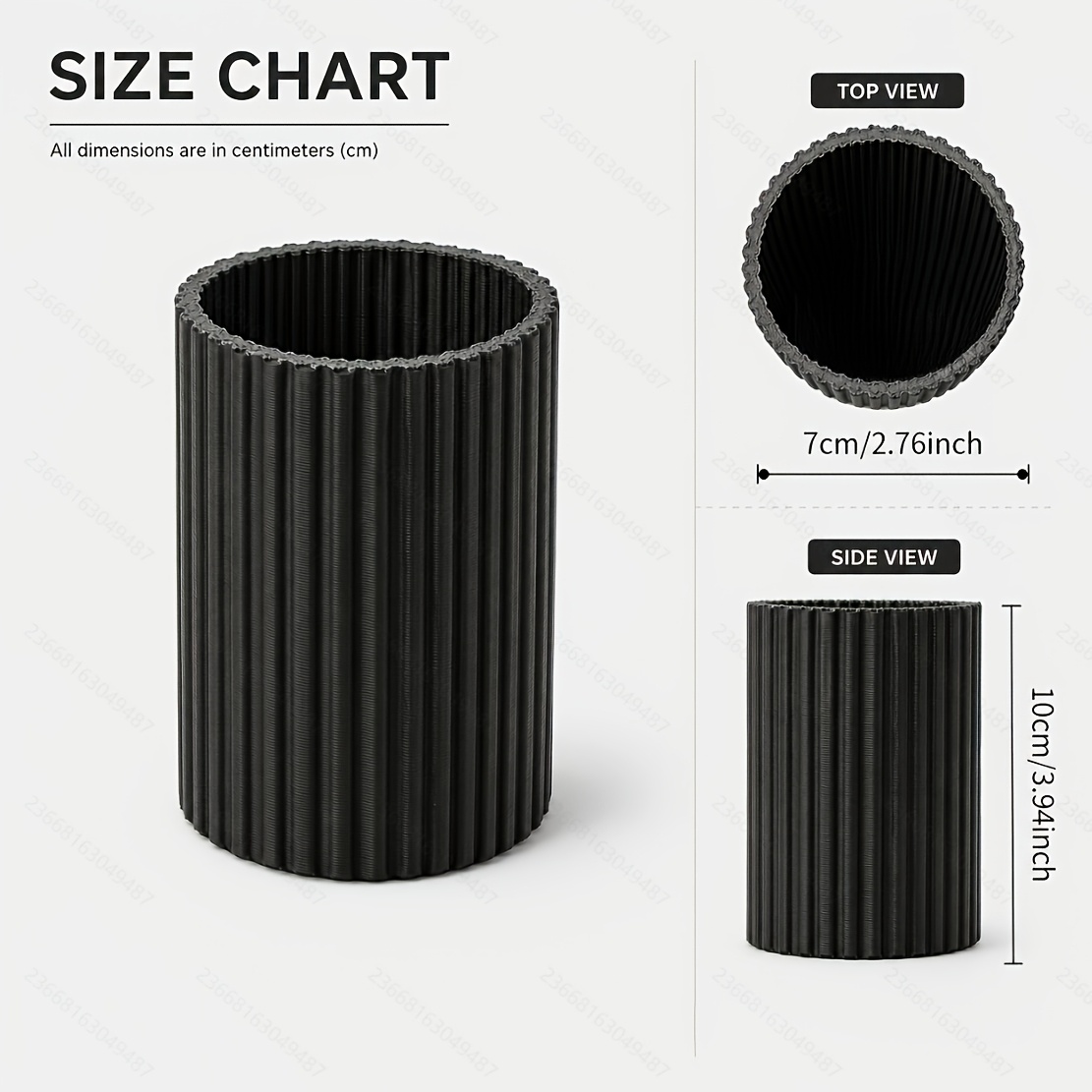 TEMU 1pc Striped Pen Holder, Easy Premium Desktop Organizer, Stationery Organizer, Suitable For Storing Pens, Pencils, Scissors, Rulers, Makeup