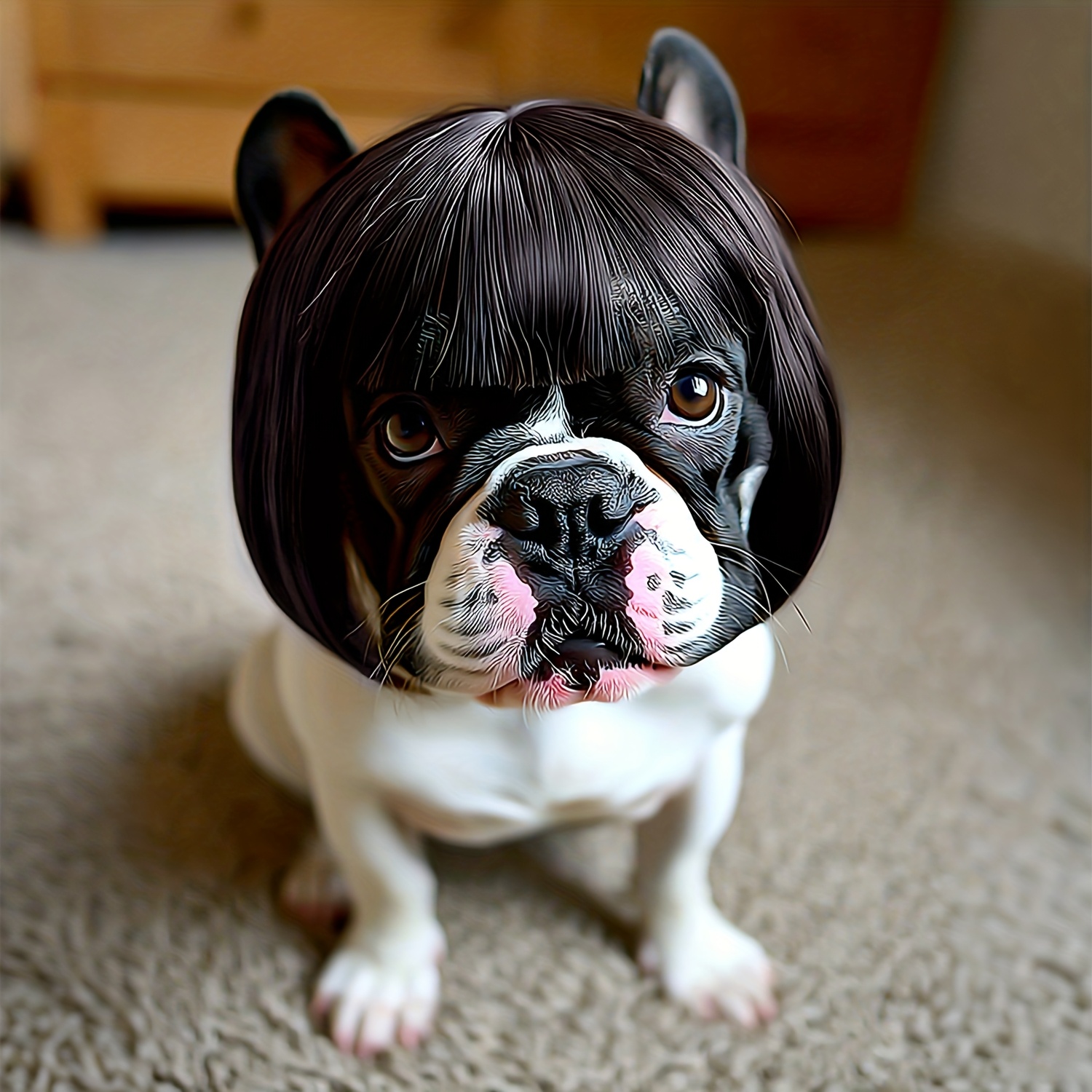 TEMU Funny Cosplay Wig, Wig-adjustable Headwear For Medium Large Wigs Dress Up Decorations For Halloween, Christmas, Parties, Festivals