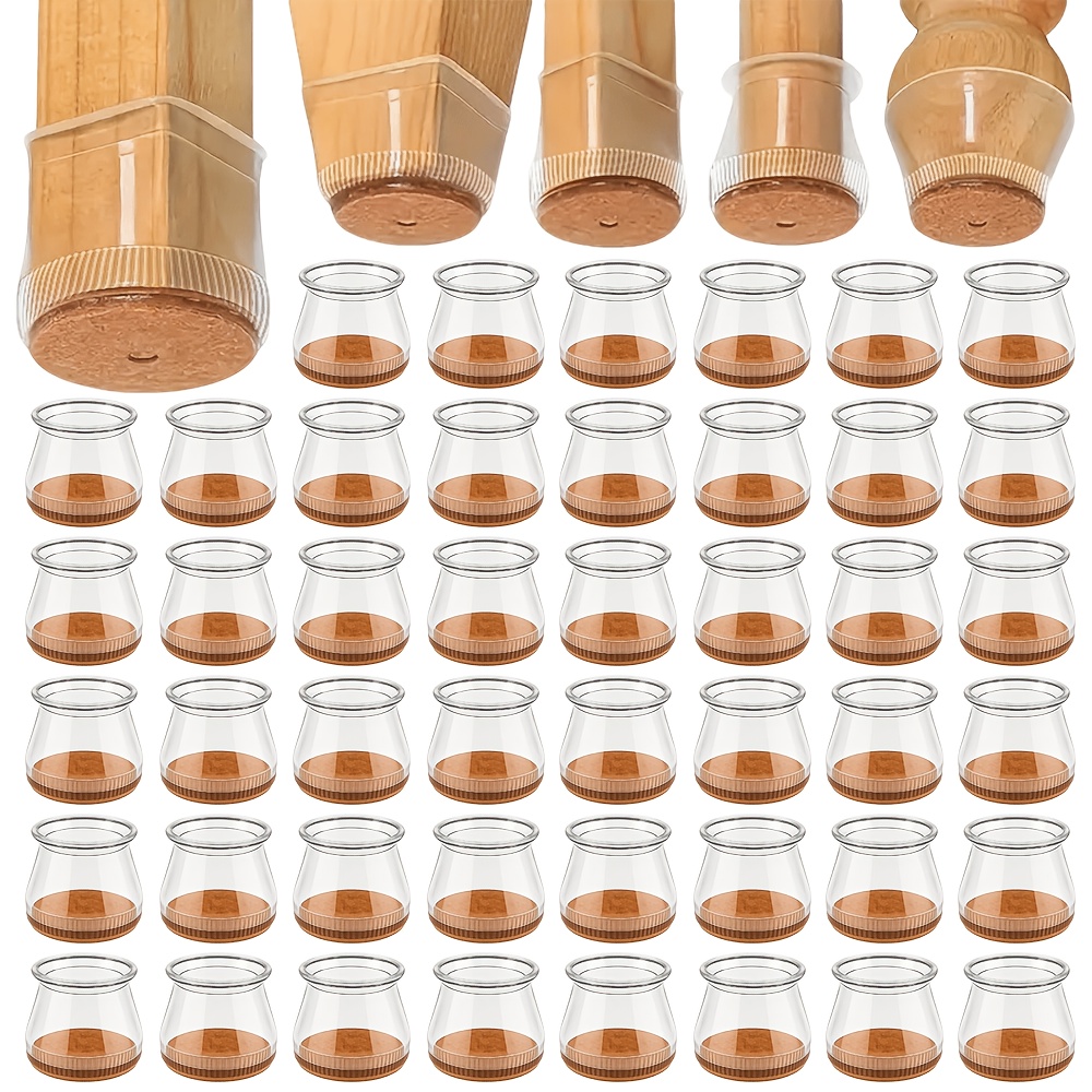 Image of 40pcs Chair Leg Floor Protector Pads, Furniture Anti-slip Mats, Suitable For Hardwood Floors, Anti-scratch Furniture Moving Felt Pads, Noise-reducing Chair Foot Covers, Table Leg Pads