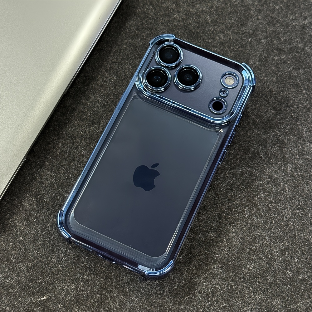 E-shop Handyhülle: Luxus-Puffer Stoßfestes Transparentes Gehäuse für iPhone 17 Pro Max Air 16 15 14 13 12 11 Pro 17Pro 17ProMax mit Glaslinsenschutz